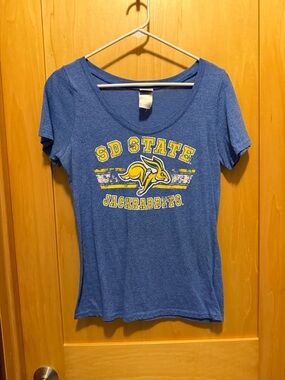 SD State Jackrabbits Blue Crewneck Graphic Tee